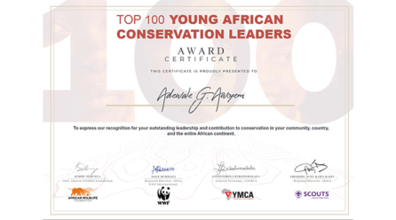 IITA Forest Center staff named among top 100 Young African Conservation Leaders